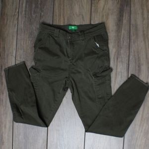 dip army green skinny cargo pants